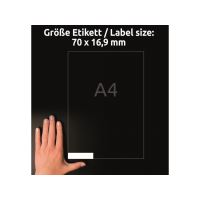 Univerzální etikety AVERY 70x16,9 mm 100 listů A4 - 3420 4 (3)