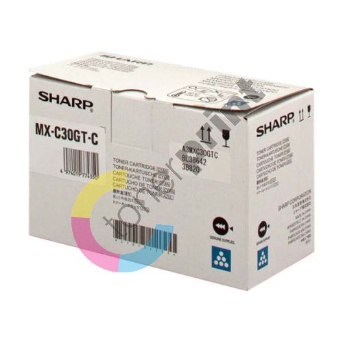 Toner Sharp MX-C30GTC, cyan, originál 1