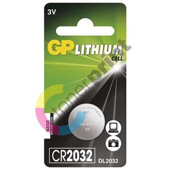 Baterie lithiová, CR2032, 3V, GP, blistr, 1-pack