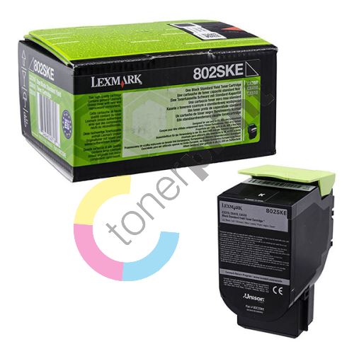 Toner Lexmark 80C2SKE, black, originál 1