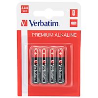 Mikrotužkové baterie Verbatim AAA / LR03 / Micro, alkalické 1,5 V, 4 ks – 49920 Mikrotužkové baterie Verbatim AAA / LR03 / Micro, alkalické 1,5 V, 4 ks – 49920
