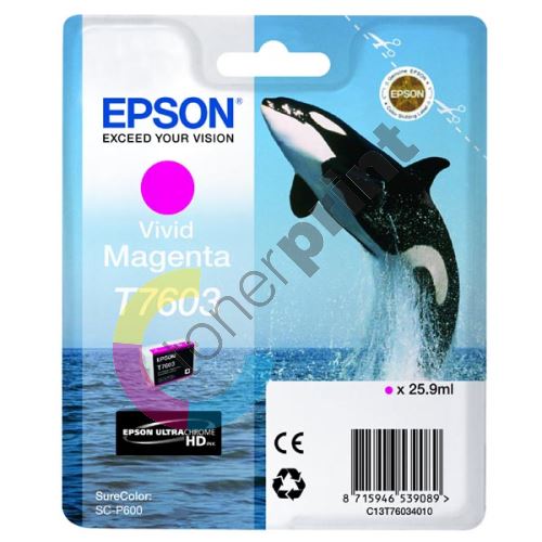 Cartridge Epson C13T76034010, vivid magenta, originál 1