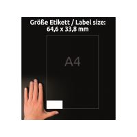 Univerzální etikety AVERY QuickPEEL, 64,6x33,8 mm 100 listů A4 - 3658 4 (3)