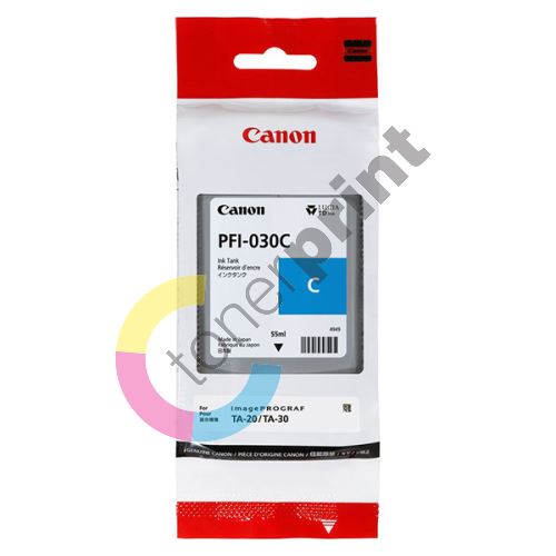 Cartridge Canon PFI-030C, cyan, 3490C001, originál 1