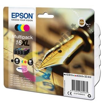 Inkoustová cartridge Epson C13T163640, WF-2540WF, WF-2520NF, CMYK, 16XL, originál