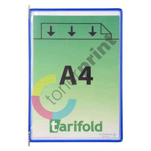 Tarifold závěsný rámeček s kapsou, A4, otevřený shora, modrý, 10 ks 1