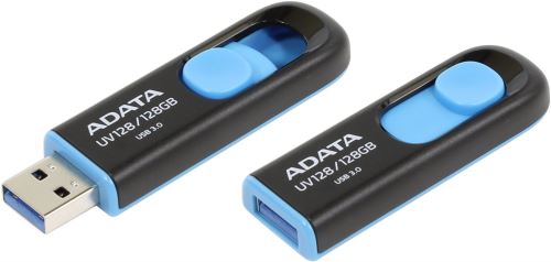 Flash disk ADATA UV128 128 GB USB 3.2 Gen 1, USB-A, 100 MB/s, černo-modrý