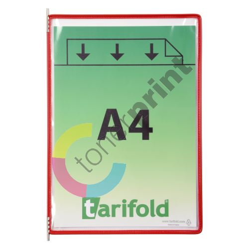 Tarifold závěsný rámeček s kapsou, A4, otevřený shora, červený, 10 ks 1