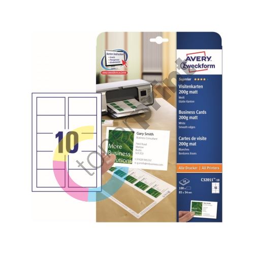 Vizitky s hladkými hranami pro inkjet i laserjet - C32011-10 1