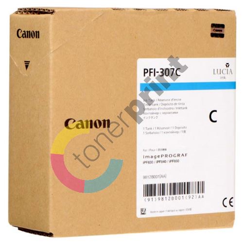 Cartridge Canon PFI-307C, 9812B001, cyan, originál 1