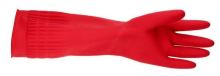Gumové rukavice pro domácnost, červená, latexové, extra dlouhé, 38 cm, vel. S, BONUS B043 (1)