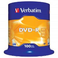 Verbatim DVD-R Matt Silver 4,7 GB 16×, 120 min, 100 ks spindle – 43549