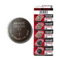 Knoflíkové baterie Maxell CR2025 / DL2025 / ECR2025 / BR2025 / 5003LC, lithiové 3 V, 5 ks