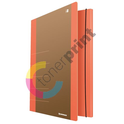 Donau Life spisové desky s gumičkou A4, karton, neonově oranžové 1