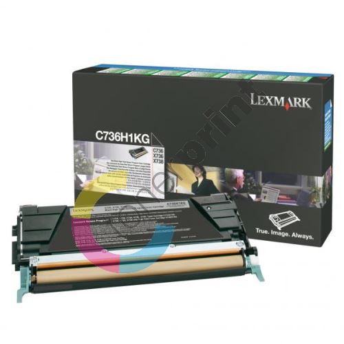 Toner Lexmark C736, X736, X738, black, C736H1KG, 12000s,return, originál 1