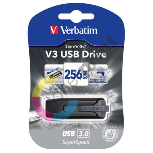 Verbatim 256GB, USB flash disk 3.0, Store n Go V3, 49168, černá 1