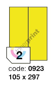 Samolepící etikety Rayfilm Office 105x297 mm 300 archů, fluo žlutá, R0131.0923D 1