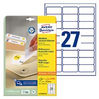 Snímatelné etikety AVERY Stick&Lift 63,5 x 29,6 mm A4 - L4737REV-25 (1)
