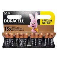 Tužkové baterie Duracell Basic AA / LR6 / MN1500 / Mignon, alkalické 1,5 V, 10 ks Tužkové baterie Duracell Basic AA / LR6 / MN1500 / Mignon, alkalické 1,5 V, 10 ks