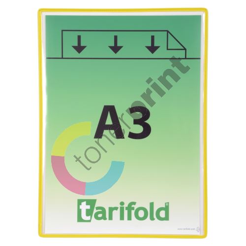 Tarifold rámeček s kapsou, A3, otevřený shora, žlutý, 5 ks 1