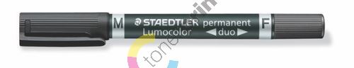 Permanentní popisovač "Lumocolor 348 Duo", černá, kuželový hrot, F/M, oboustranný, STAEDTL
