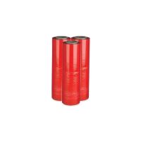 Ruční strečová fólie červená 500 mm, 23 µm, 2,1 kg (dutinka 250 g) – fixační balicí fólie