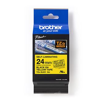 Páska do štítkovače Brother TZe-SL651, černý tisk/žlutý podklad, originál