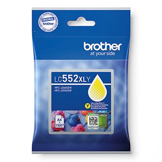 Inkoustová cartridge Brother LC552XLY, MFC-J3660DW/J3960DW, Yellow, 1500 stran, originál