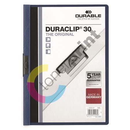 Desky s rychlovazačem DURACLIP® 30, tmavě modrá, s klipem, A4, DURABLE 1