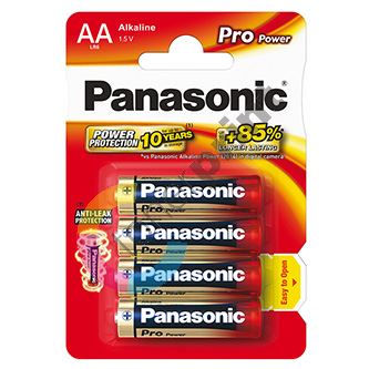 Baterie alkalická, AA, 1.5V, Panasonic, blistr, 4-pack, 235999, Pro Power