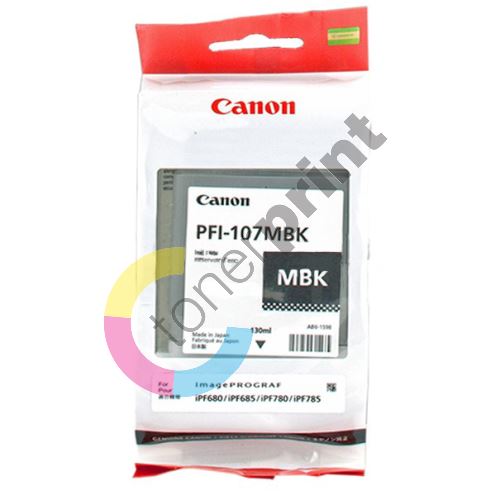 Cartridge Canon PFI-107MBK, black, 6704B001, originál 1