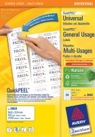 Univerzální etikety AVERY QuickPEEL, 64,6x33,8 mm 100 listů A4 - 3658 10 (9)