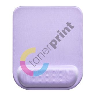 Podložka pod myš a zápěstí, Powerton Ergoline Pastel Edition, ergonomická, fialová, pěnová, Powerton