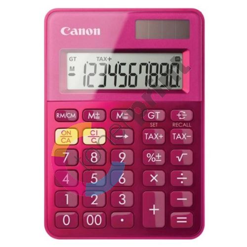 Kalkulačka Canon LS-100K, růžová, stolní, desetimístná 1