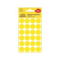 Etikety na ruční popis kolečko průměr 18 mm - žluté - 3007