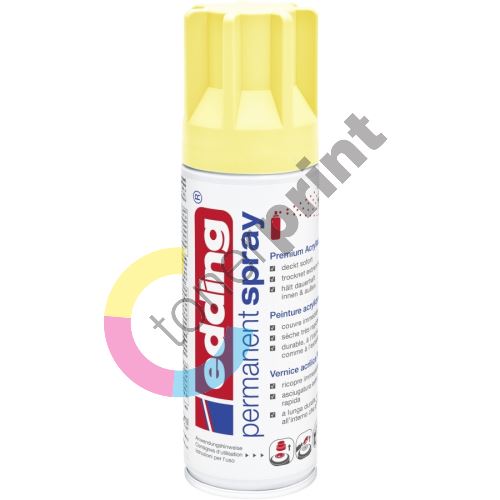 Akrylový sprej Edding 5200, pastelová žlutá matná, 200 ml 1