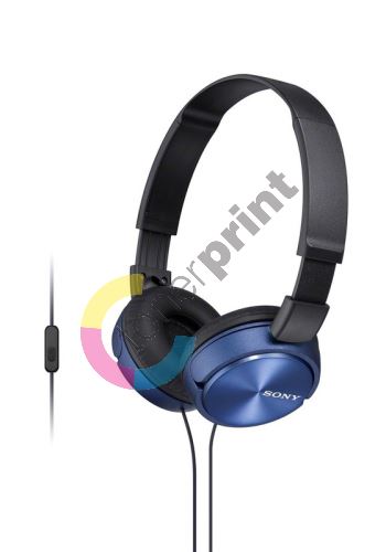 Sony sluchátka MDR-ZX310AP, handsfree, modré 1