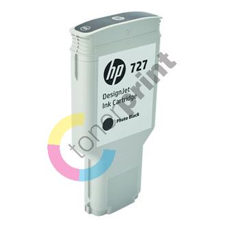 Inkoustová cartridge HP F9J79A, DesignJet T1530, 2530, black, No.727, originál