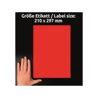 Neonové etikety AVERY 210x297 mm červené A4 - L6005-25 4 (3)