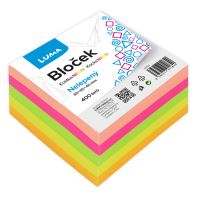 Bloček KOSTKA barevná NEON 85 x 85 x 40mm nelepená I231051