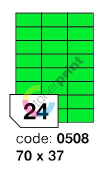 Samolepící etikety Rayfilm Office 70x37 mm 100 archů, matně zelená, R0120.0508A 1
