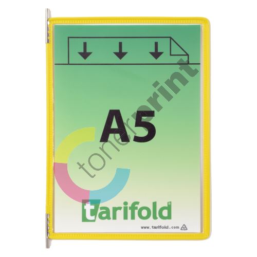 Tarifold závěsný rámeček s kapsou, A5, otevřený shora, žlutý, 10 ks 1