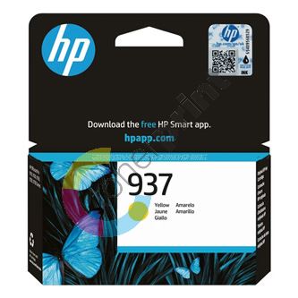 Inkoustová cartridge HP 4S6W4NE#CE1, HP 937, yellow,  HP OfficeJet Pro 9110b, originál