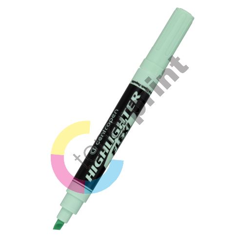 Centropen 8542 Highlighter Flexi Soft, pastelově zelený 1
