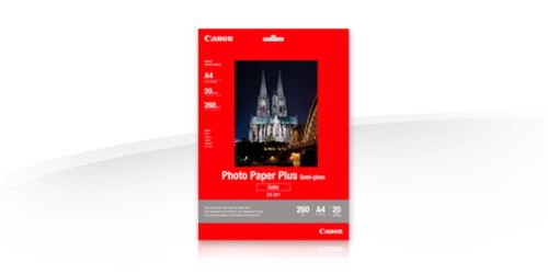 Canon Photo Paper Plus Semi-Glossy, pololesklý, saténový, A4, 210x297mm, 260g/m, SG-201
