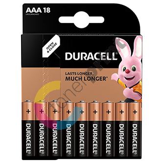 Baterie alkalická, AAA, 1.5V, Duracell, blistr, 18-pack, 42326, Basic