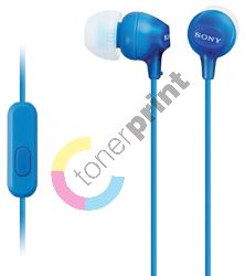 Sony sluchátka MDR-EX15AP, handsfree, modré 1