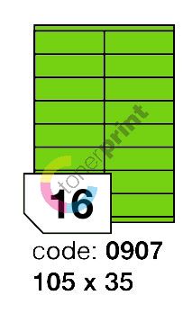 Samolepící etikety Rayfilm Office 105x35 mm 300 archů, fluo zelená, R0130.0907D 1