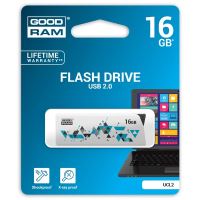 Goodram UCL2 16GB, USB flash disk 2.0, bílá