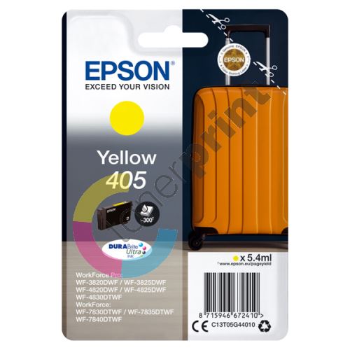 Inkoustová cartridge Epson C13T05G44010, WF-7830DTWF, yellow, 405, originál 1